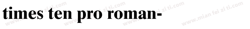 times ten pro roman字体转换